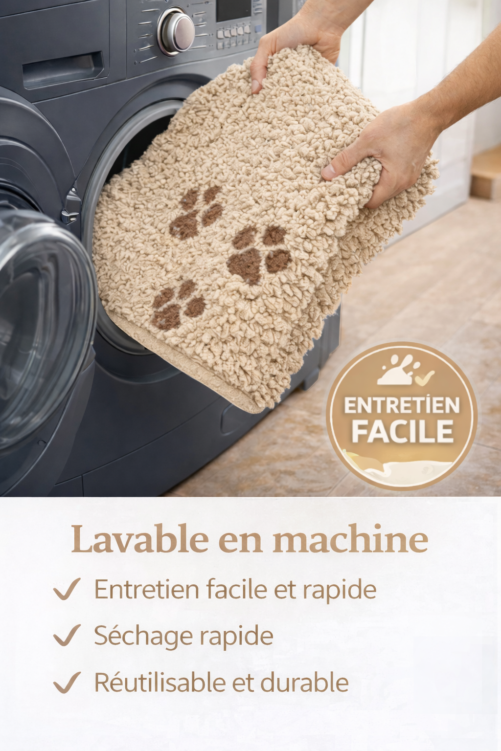 Tapis absorbant pour chien – Propreté immédiate après chaque promenade